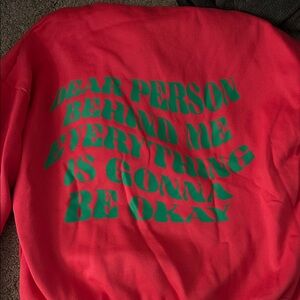 Edikted Pink Sweatshirt with Green Text